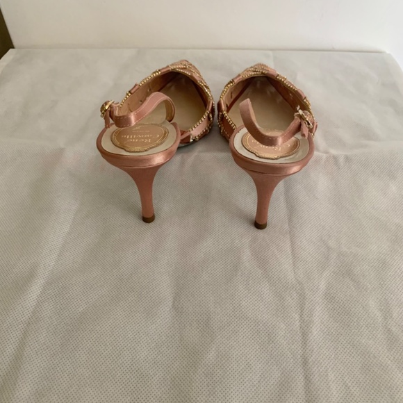 RENE CAOVILLA "Juliette" Satin Slingback Pumps - Picture 8 of 14